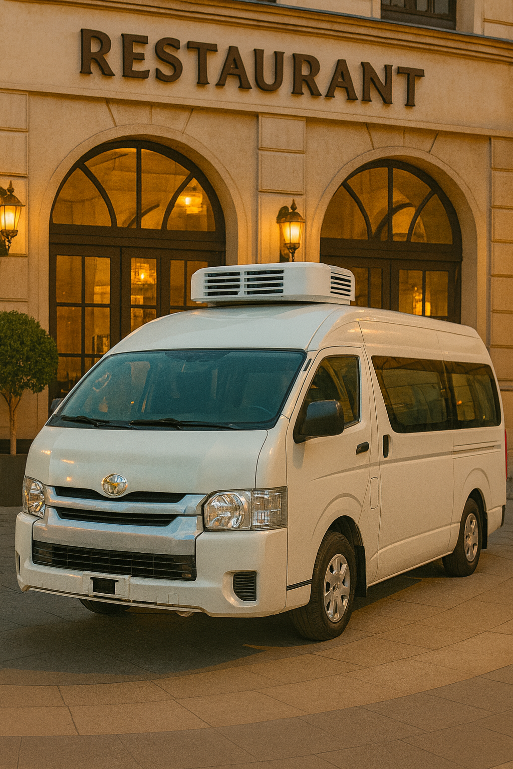 Hotel staff shuttle Toyota Coaster